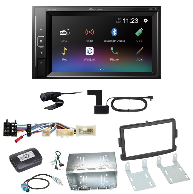 Pioneer DMH-A240DAB Bluetooth USB MP3 DAB+ Einbauset für Opel Vivaro Movano B Pioneer DMH-A240DAB Bluetooth USB MP3 DAB+ Einbauset für Opel Vivaro Movano B