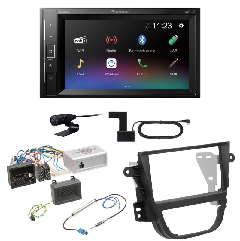 Pioneer DMH-A240DAB USB MP3 Bluetooth Digitalradio Einbauset für Opel Mokka A Pioneer DMH-A240DAB USB MP3 Bluetooth Digitalradio Einbauset für Opel Mokka A