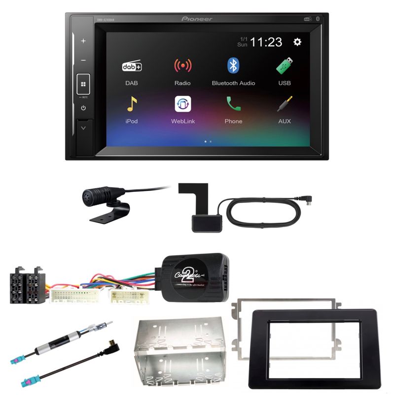 Pioneer DMH-A240DAB Bluetooth USB MP3 DAB+ Einbauset für Opel Movano ab 2019 Pioneer DMH-A240DAB Bluetooth USB MP3 DAB+ Einbauset für Opel Movano ab 2019