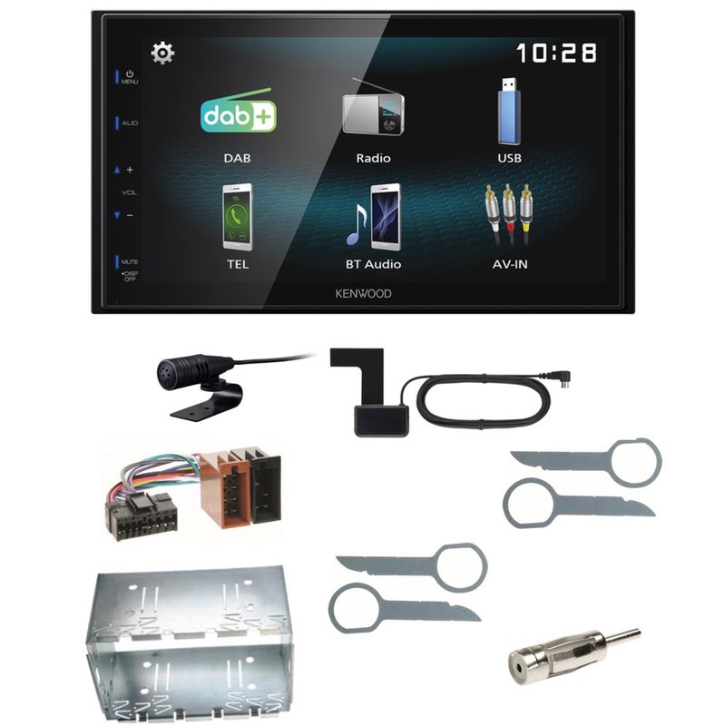 Kenwood DMX-125DAB Bluetooth USB MP3 DAB+ Einbauset für Mercedes ML W163 Kenwood DMX-125DAB Bluetooth USB MP3 DAB+ Einbauset für Mercedes ML W163