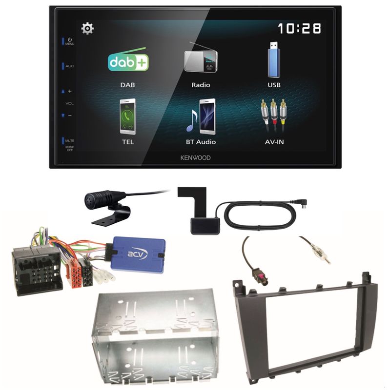 Kenwood DMX-125DAB Bluetooth MP3 USB DAB+ Einbauset für Mercedes G Klasse W463 Kenwood DMX-125DAB Bluetooth MP3 USB DAB+ Einbauset für Mercedes G Klasse W463
