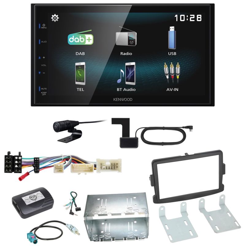 Kenwood DMX-125DAB Bluetooth USB MP3 DAB+ Einbauset für Opel Vivaro Movano B Kenwood DMX-125DAB Bluetooth USB MP3 DAB+ Einbauset für Opel Vivaro Movano B