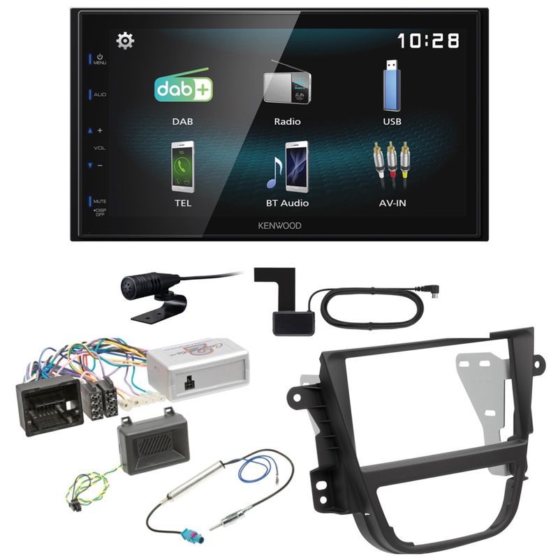 Kenwood DMX-125DAB USB MP3 Bluetooth Digitalradio Einbauset für Opel Mokka A Kenwood DMX-125DAB USB MP3 Bluetooth Digitalradio Einbauset für Opel Mokka A