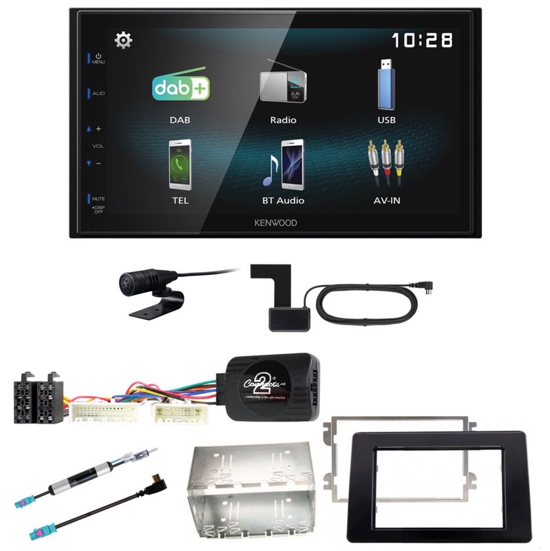 Kenwood DMX-125DAB Bluetooth USB MP3 DAB+ Einbauset für Opel Movano ab 2019 Kenwood DMX-125DAB Bluetooth USB MP3 DAB+ Einbauset für Opel Movano ab 2019