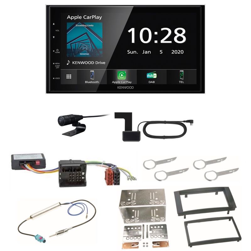 Kenwood DMX5020DABS Bluetooth Autoradio USB MP3 DAB+ Einbauset für Touareg 7L Kenwood DMX5020DABS Bluetooth Autoradio USB MP3 DAB+ Einbauset für Touareg 7L