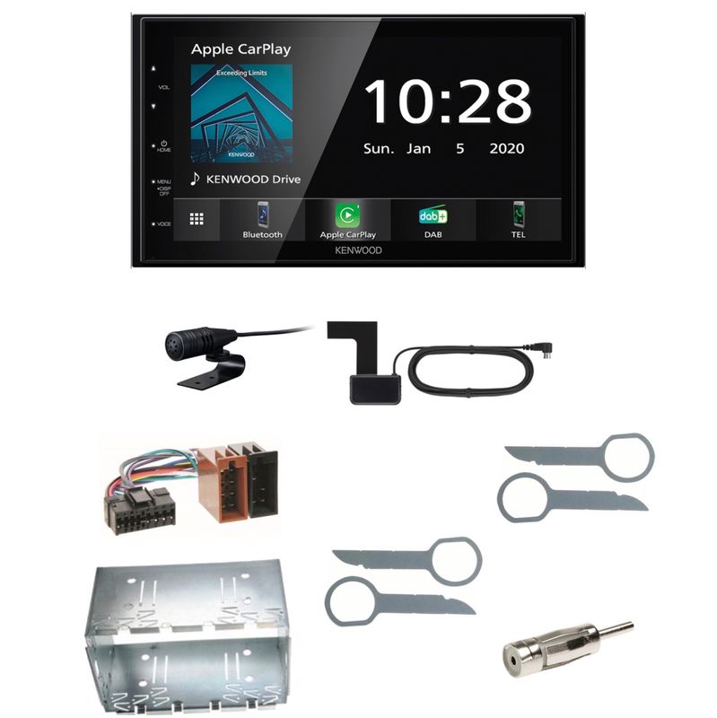 Kenwood DMX5020DABS Bluetooth USB MP3 DAB+ Einbauset für Mercedes ML W163 Kenwood DMX5020DABS Bluetooth USB MP3 DAB+ Einbauset für Mercedes ML W163