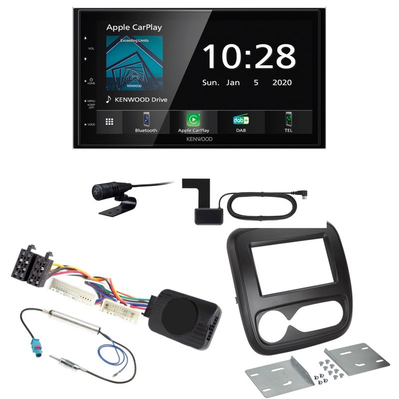 Kenwood DMX5020DABS Bluetooth USB DAB+ Autoradio Einbauset für Opel Vivaro B Kenwood DMX5020DABS Bluetooth USB DAB+ Autoradio Einbauset für Opel Vivaro B
