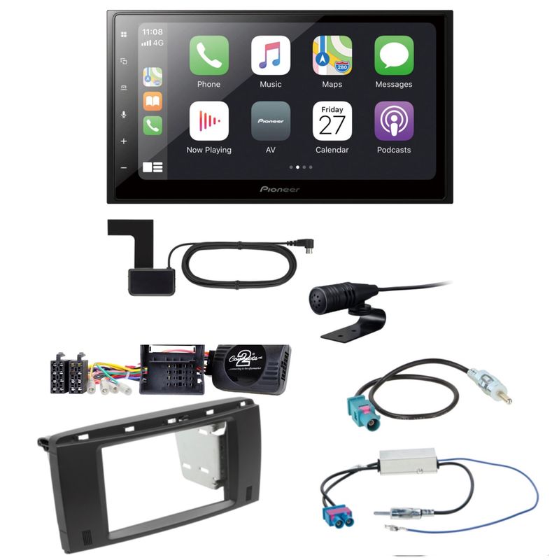 Pioneer SPH-DA250DAB USB MP3 Bluetooth CarPlay Einbauset für Mercedes R W251 Pioneer SPH-DA250DAB USB MP3 Bluetooth CarPlay Einbauset für Mercedes R W251