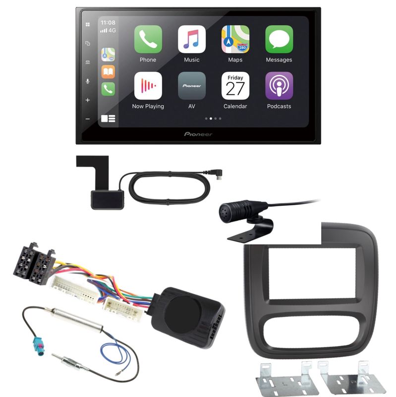 Pioneer SPH-DA250DAB Bluetooth Autoradio MP3 DAB+ Einbauset für Opel Vivaro B