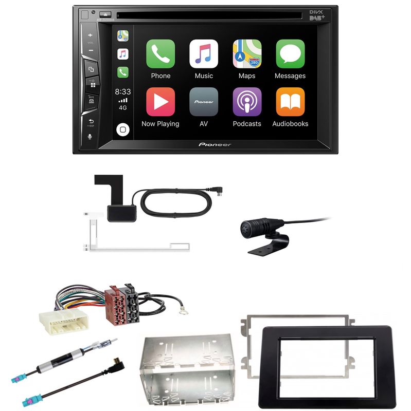 Pioneer AVH-Z3200DAB Bluetooth CarPlay DAB+ Einbauset für Opel Movano ab 2019 Pioneer AVH-Z3200DAB Bluetooth CarPlay DAB+ Einbauset für Opel Movano ab 2019