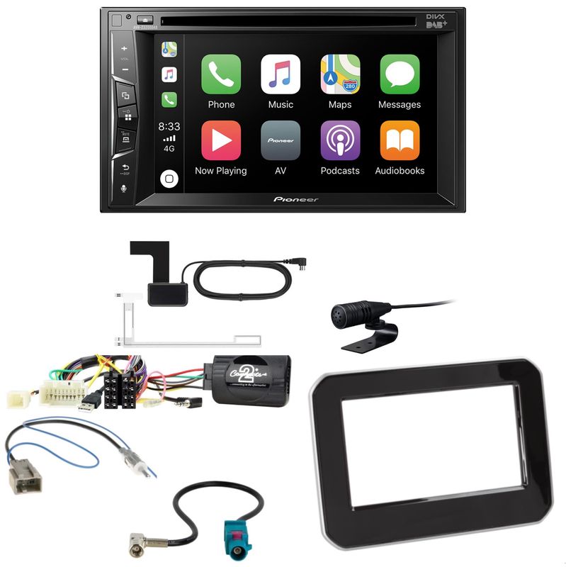 Pioneer AVH-Z3200DAB Bluetooth USB DAB+ Einbauset für Suzuki Ignis MF ab 2017