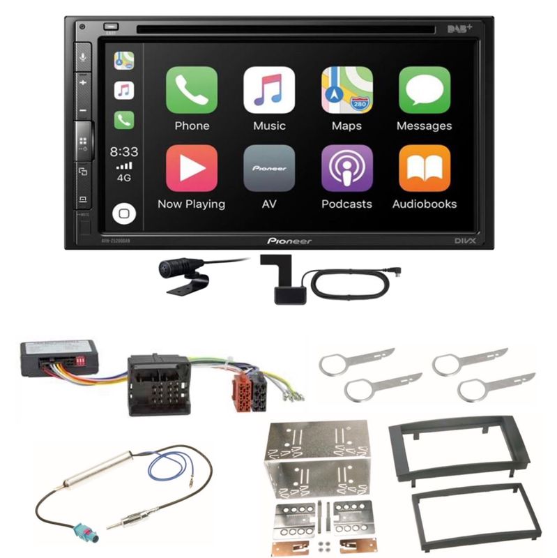 Pioneer AVH-Z5200DAB USB MP3 Bluetooth CarPlay FLAC Einbauset für T5 Pioneer AVH-Z5200DAB USB MP3 Bluetooth CarPlay FLAC Einbauset für T5
