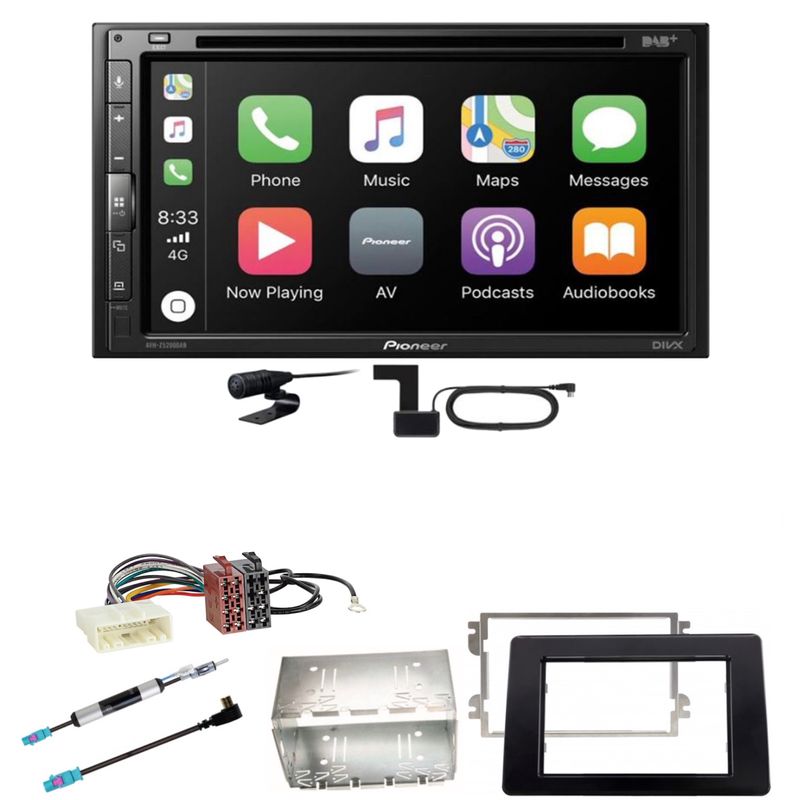 Pioneer AVH-Z5200DAB Bluetooth CarPlay DAB+ Einbauset für Opel Movano ab 2019 Pioneer AVH-Z5200DAB Bluetooth CarPlay DAB+ Einbauset für Opel Movano ab 2019