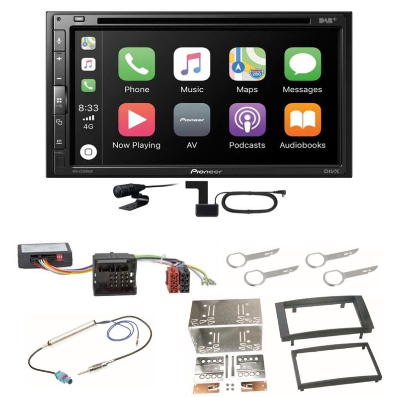 Pioneer AVH-Z5200DAB Bluetooth Autoradio USB MP3 DAB+ Einbauset für Touareg 7L Pioneer AVH-Z5200DAB Bluetooth Autoradio USB MP3 DAB+ Einbauset für Touareg 7L