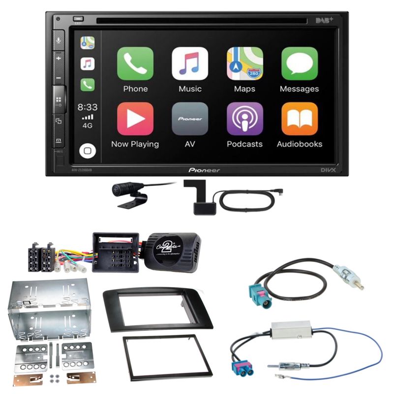 Pioneer AVH-Z5200DAB USB Bluetooth CarPlay DAB+ Einbauset für Mercedes ML W164 Pioneer AVH-Z5200DAB USB Bluetooth CarPlay DAB+ Einbauset für Mercedes ML W164