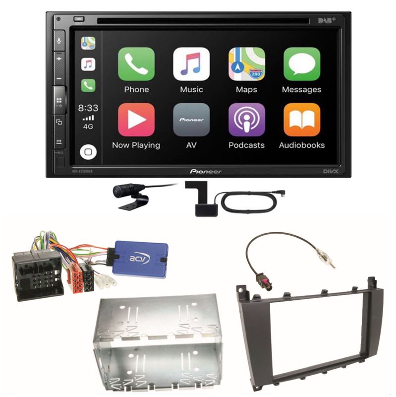 Pioneer AVH-Z5200DAB Bluetooth MP3 USB DAB+ Einbauset für Mercedes G Klasse W463 Pioneer AVH-Z5200DAB Bluetooth MP3 USB DAB+ Einbauset für Mercedes G Klasse W463