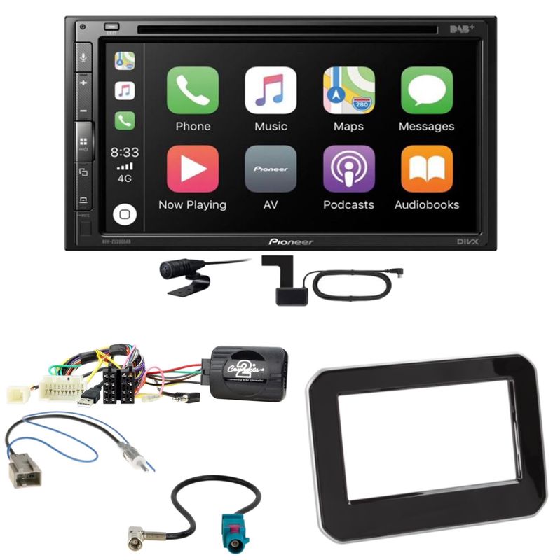 Pioneer AVH-Z5200DAB Bluetooth USB DAB+ Einbauset für Suzuki Ignis MF ab 2017