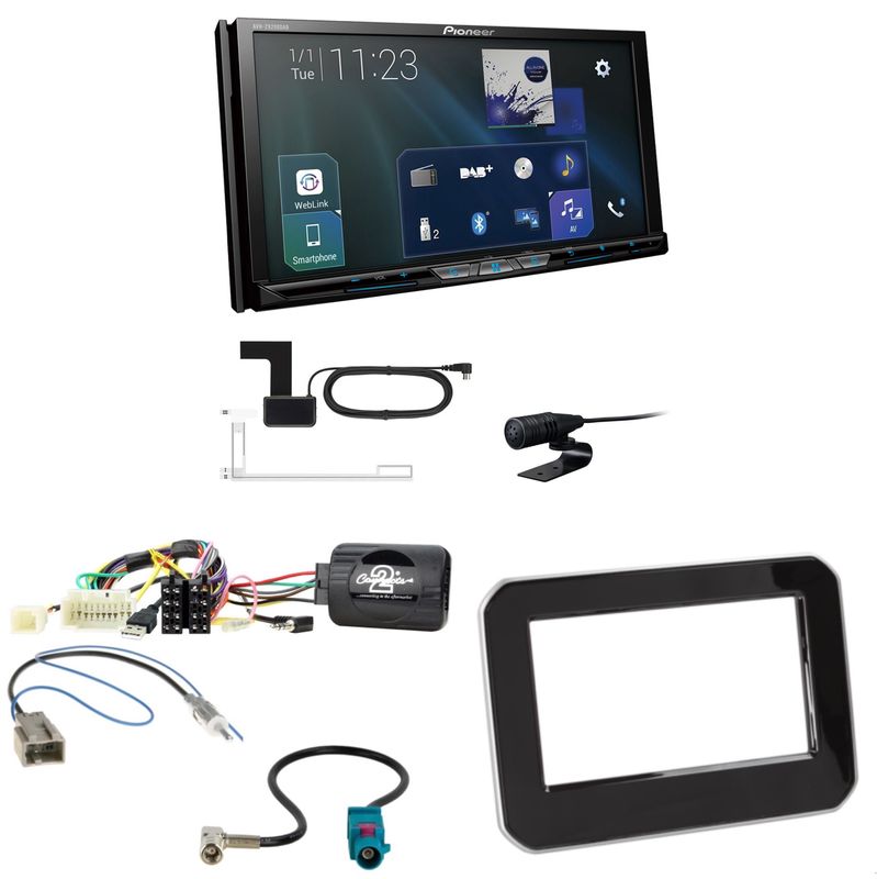 Pioneer AVH-Z9200DAB Bluetooth USB DAB+ Einbauset für Suzuki Ignis MF ab 2017