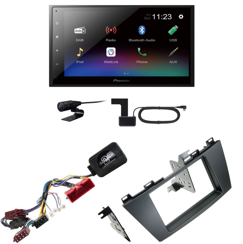 Pioneer DMH-A340DAB USB Bluetooth MP3 Bluetooth MP3 Einbauset für Mazda 5 CW Pioneer DMH-A340DAB USB Bluetooth MP3 Bluetooth MP3 Einbauset für Mazda 5 CW