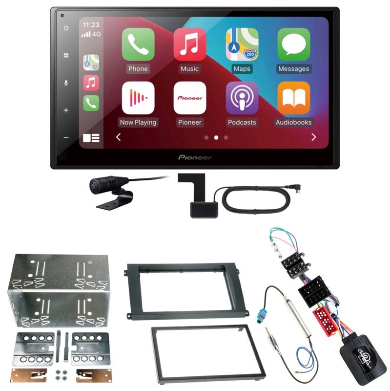 Pioneer SPH-DA160DAB CarPlay Android Auto Einbauset für Porsche Cayenne bis 2006 Pioneer SPH-DA160DAB CarPlay Android Auto Einbauset für Porsche Cayenne bis 2006