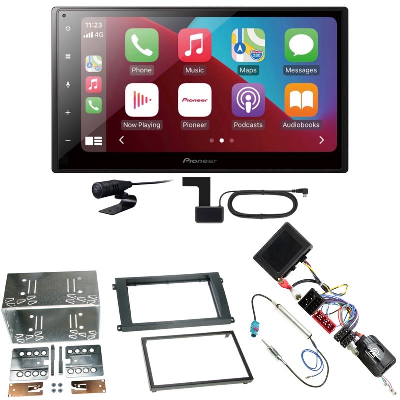 Pioneer SPH-DA160DAB CarPlay Android Auto Einbauset für Porsche Cayenne bis 2006 Pioneer SPH-DA160DAB CarPlay Android Auto Einbauset für Porsche Cayenne bis 2006