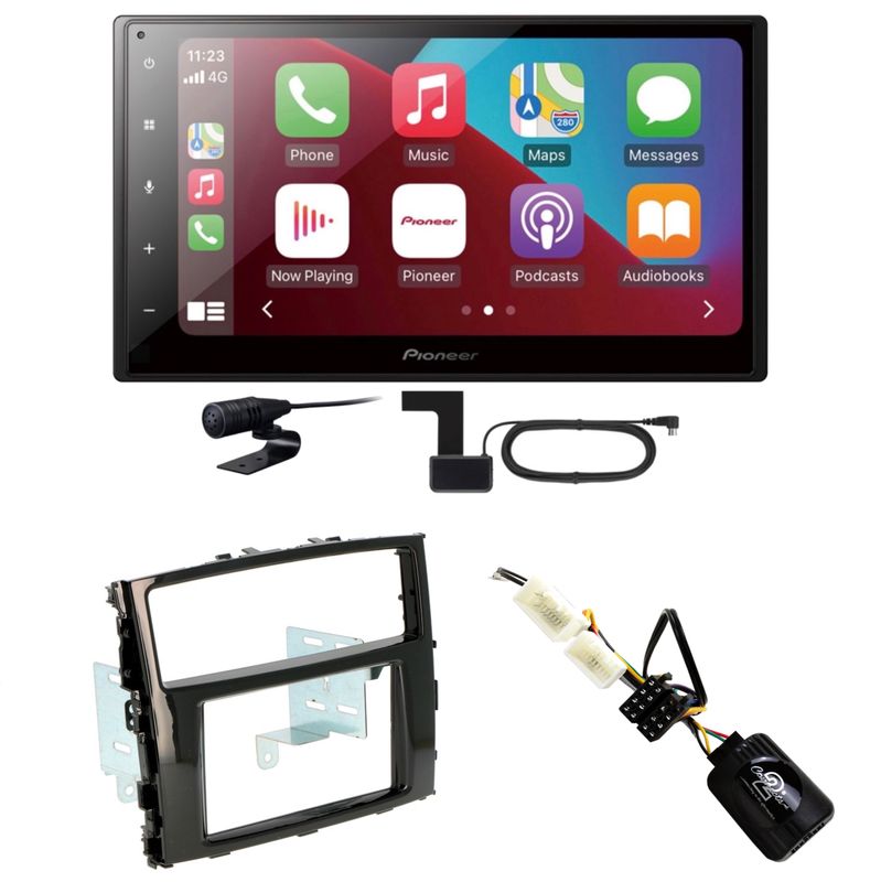 Pioneer SPH-DA160DAB CarPlay USB MP3 Einbauset für Mitsubishi Pajero ab 2015