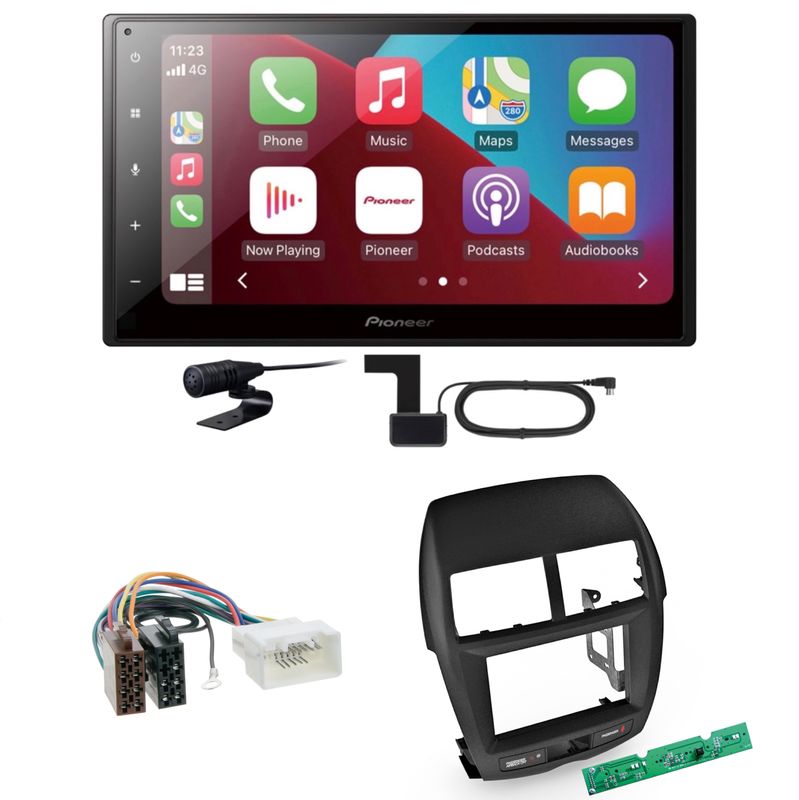 Pioneer SPH-DA160DAB CarPlay Android Auto Einbauset für Mitsubishi ASX bis 2014