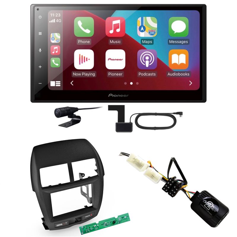 Pioneer SPH-DA160DAB CarPlay Android Auto Einbauset für Mitsubishi ASX bis 2014
