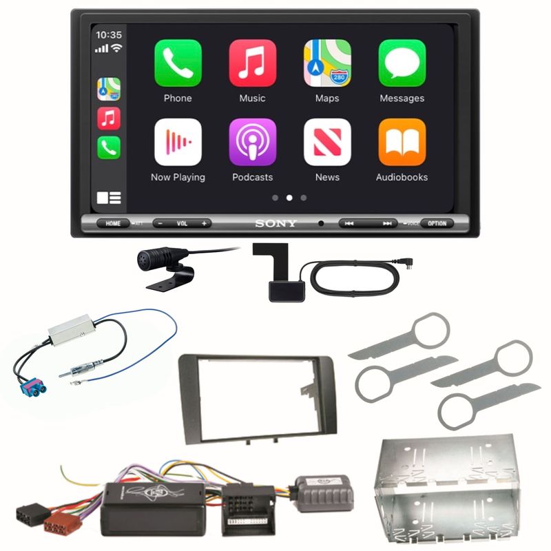 Sony XAV-AX3250 DAB+ Bluetooth Android Auto CarPlay Einbauset für Audi A3 8P 8PA