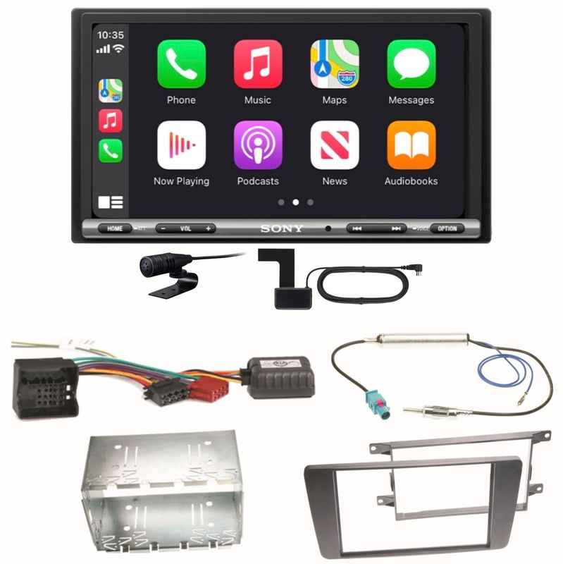 Sony XAV-AX3250 Bluetooth CarPlay Einbauset für Skoda Octavia 2 Yeti 5L