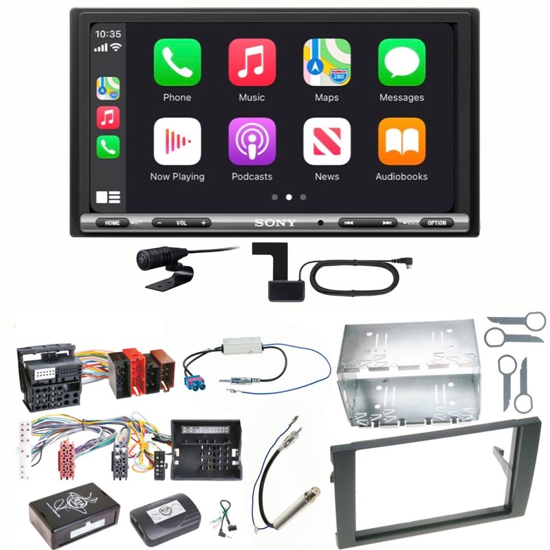 Sony XAV-AX3250 DAB+ CarPlay Android Auto Einbauset für Audi A4 B6 B7 Seat Exeo Sony XAV-AX3250 DAB+ CarPlay Android Auto Einbauset für Audi A4 B6 B7 Seat Exeo