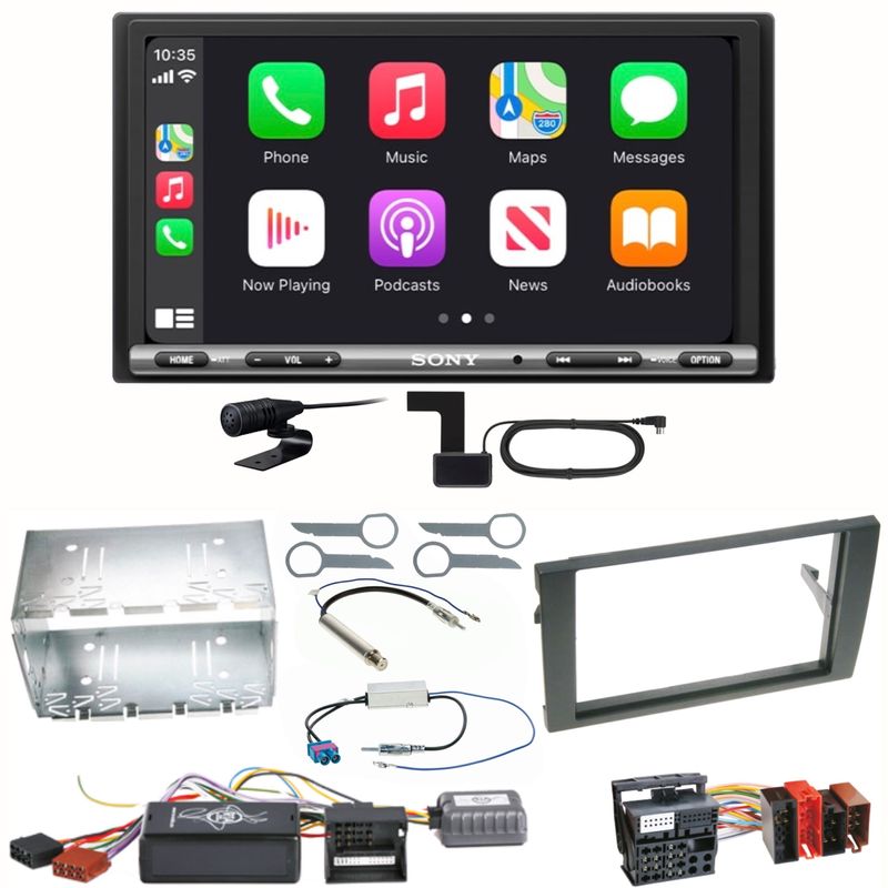 Sony XAV-AX3250 DAB+ Android Auto CarPlay Einbauset für Seat Exeo Audi A4 B6 B7 Sony XAV-AX3250 DAB+ Android Auto CarPlay Einbauset für Seat Exeo Audi A4 B6 B7