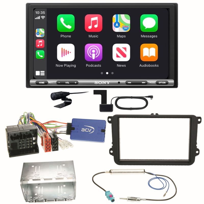 Sony XAV-AX3250 Android Auto CarPlay Einbauset für Seat Alhambra Altea XL Leon
