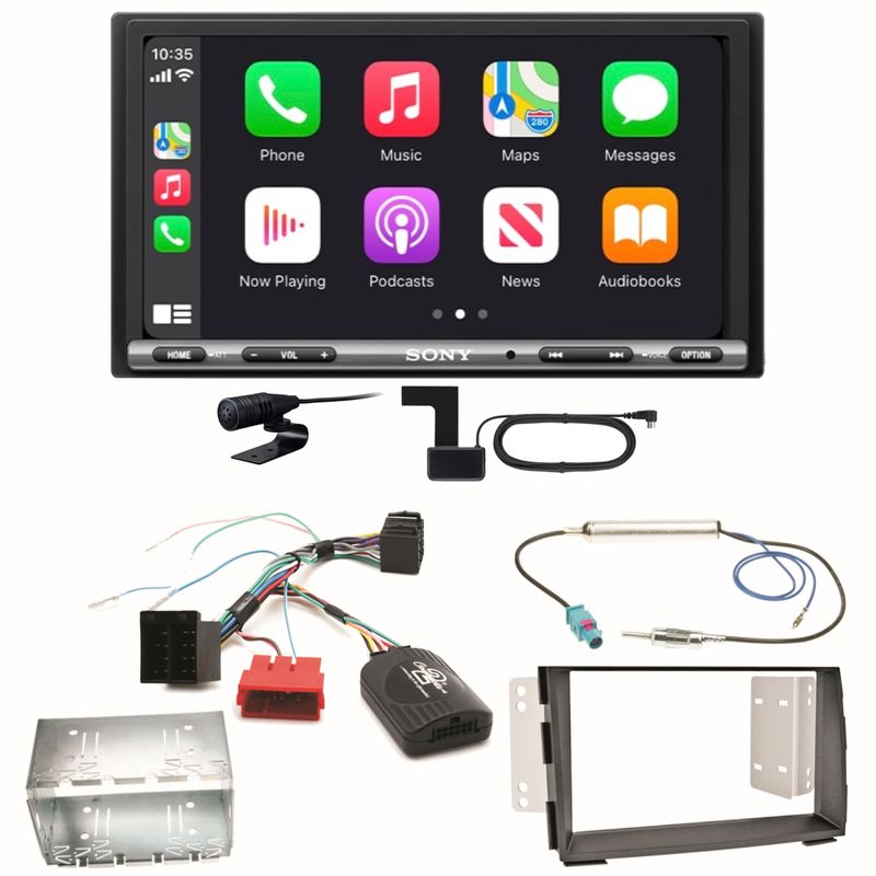 Sony XAV-AX3250 Bluetooth DAB+ USB CarPlay Android Auto Einbauset für Kia Venga