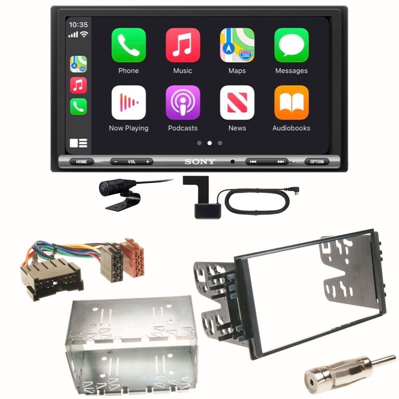Sony XAV-AX3250 Android Auto DAB+ Einbauset für Kia Sorento JC Rio DC Carnival