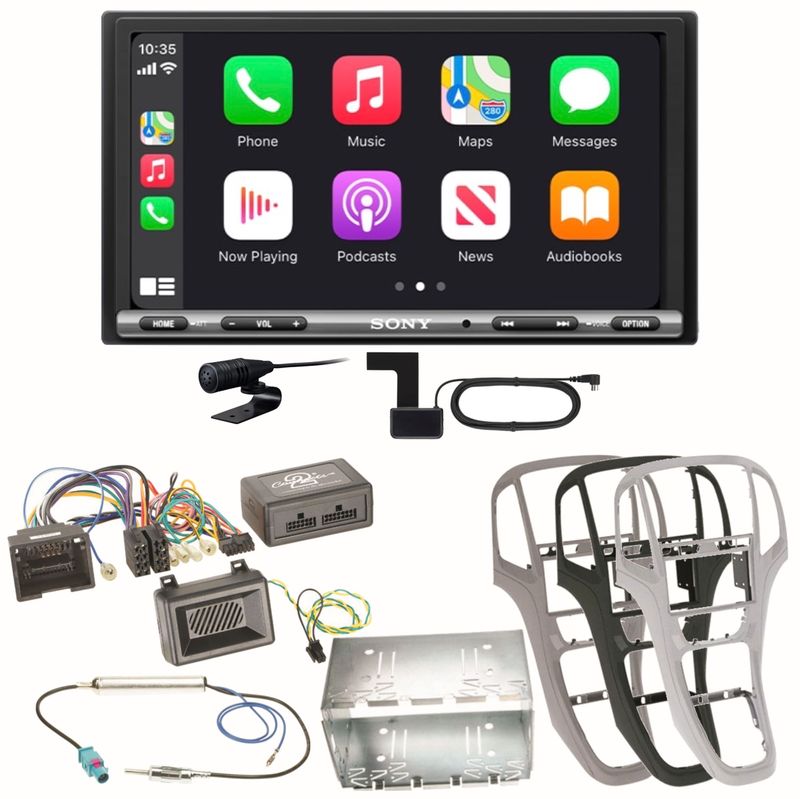 Sony XAV-AX3250 Android Auto Bluetooth CarPlay USB Einbauset für Opel Astra J