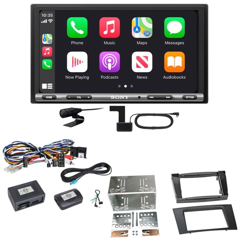 Sony XAV-AX3250 DAB+ Bluetooth CarPlay USB Einbauset für Mercedes W211 CLS W219