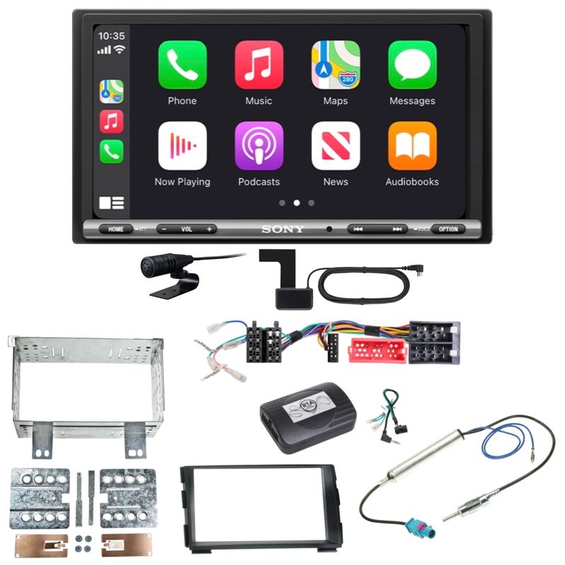 Sony XAV-AX3250 DAB+ Bluetooth USB MP3 CarPlay Einbauset für Kia Cee'd ED
