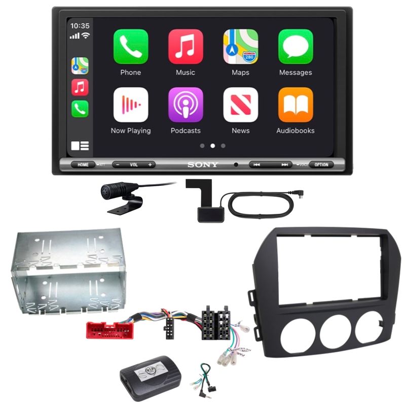 Sony XAV-AX3250 Bluetooth CarPlay Android Auto Einbauset für Mazda MX-5 NC FL Sony XAV-AX3250 Bluetooth CarPlay Android Auto Einbauset für Mazda MX-5 NC FL