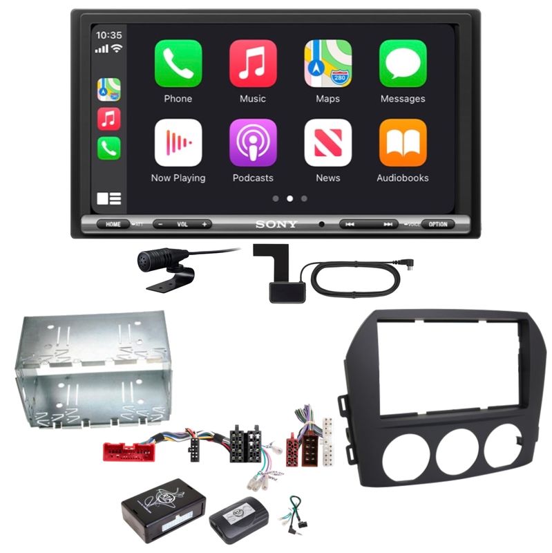 Sony XAV-AX3250 Bluetooth CarPlay Android Auto Einbauset für Mazda MX-5 NC FL Sony XAV-AX3250 Bluetooth CarPlay Android Auto Einbauset für Mazda MX-5 NC FL