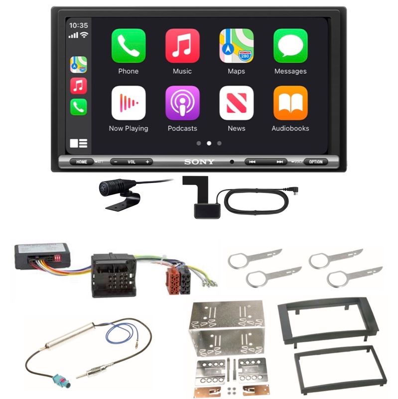 Sony XAV-AX3250 DAB+ Bluetooth CarPlay Android Auto Einbauset für T5
