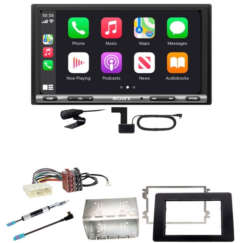 Sony XAV-AX3250 CarPlay Android Auto DAB+ Einbauset für Opel Movano ab 2019