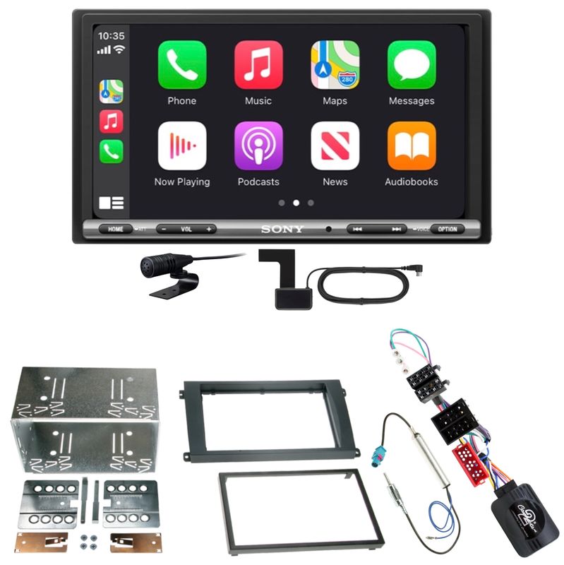 Sony XAV-AX3250 CarPlay Android Auto Einbauset für Porsche Cayenne bis 2006 Sony XAV-AX3250 CarPlay Android Auto Einbauset für Porsche Cayenne bis 2006