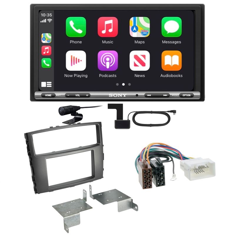 Sony XAV-AX3250 CarPlay Android Auto Einbauset für Mitsubishi Pajero bis 2014
