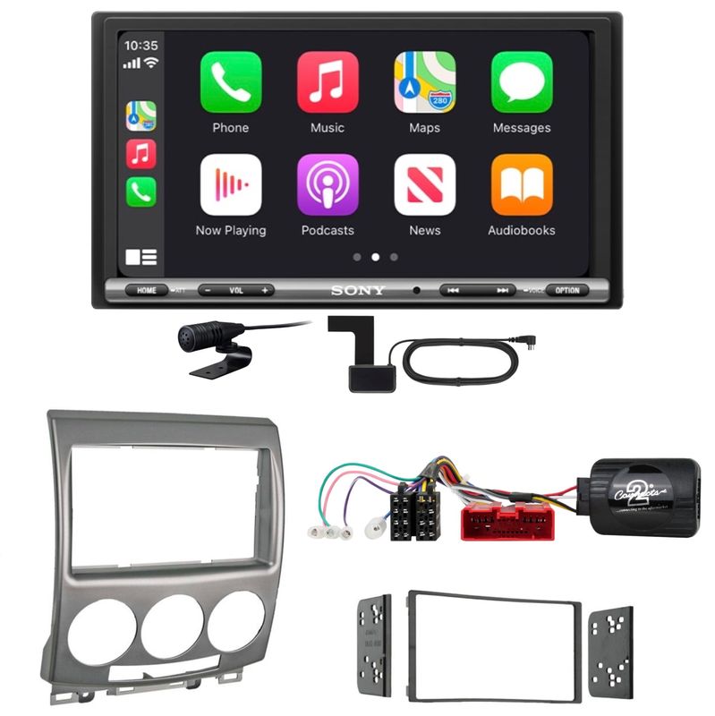 Sony XAV-AX3250 DAB+ Bluetooth CarPlay Android Auto Einbauset für Mazda 5 CR Sony XAV-AX3250 DAB+ Bluetooth CarPlay Android Auto Einbauset für Mazda 5 CR