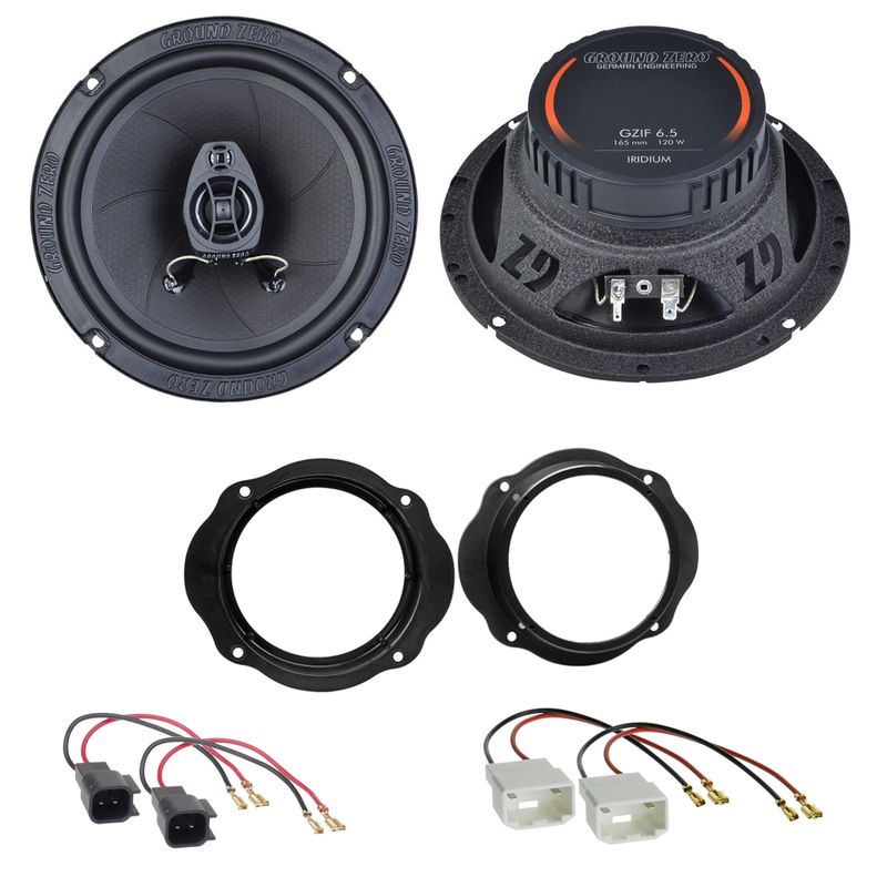 Ground Zero GZIF 6.5 Lautsprecher Einbauset für Ford Fiesta MK6 Facelift vorne Ground Zero GZIF 6.5 Lautsprecher Einbauset für Ford Fiesta MK6 Facelift vorne