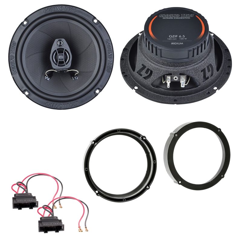 Ground Zero GZIF 6.5 16,5 cm Koaxial Lautsprecher Einbauset für Scirocco