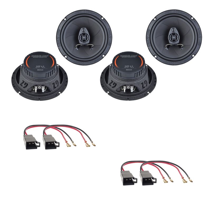 Ground Zero GZIF 6.5 Koaxial Einbauset für Golf 3 Vento Passat 35i vorne hinten