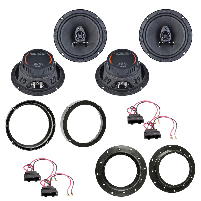Ground Zero GZIF 6.5 Koaxial Einbauset für Jetta Tiguan Touran vorne hinten