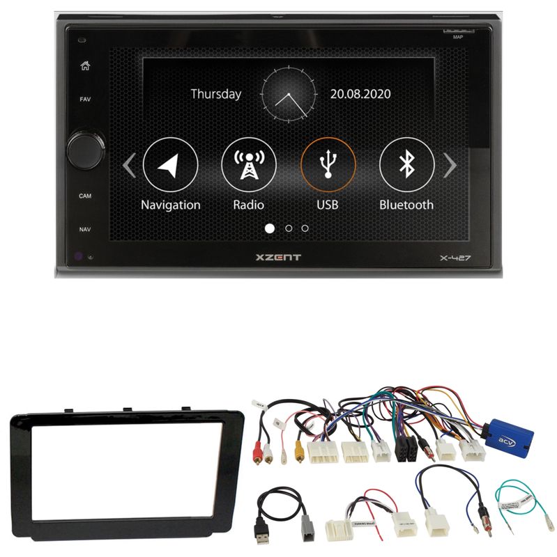 XZENT X-427 Bluetooth Moniceiver USB MP3 Einbauset für Toyota Hilux 2016-2019